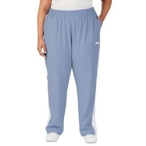 Fila Women's Plus Size Jovia Mid Rise Track Pants  2X Light Blue NWT